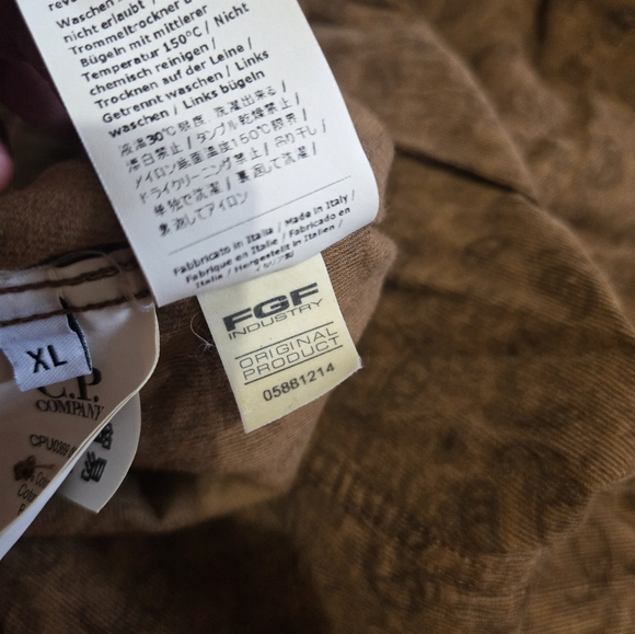 CP Company L/XL Paisley Corduroy Dress Brown Button Up Shirt - Picture 4 of 8